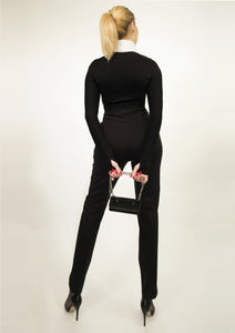BACINA - Foto Body "Chawa" mit Modell - Rückansicht - Modedesignerin Tatjana Bacina
